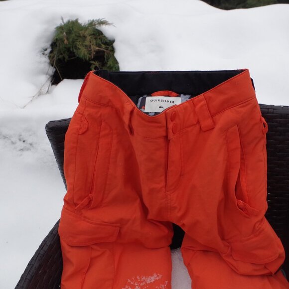 Orange Vintage Snow Boarding Girl Pants Quick Silver - Picture 1 of 7